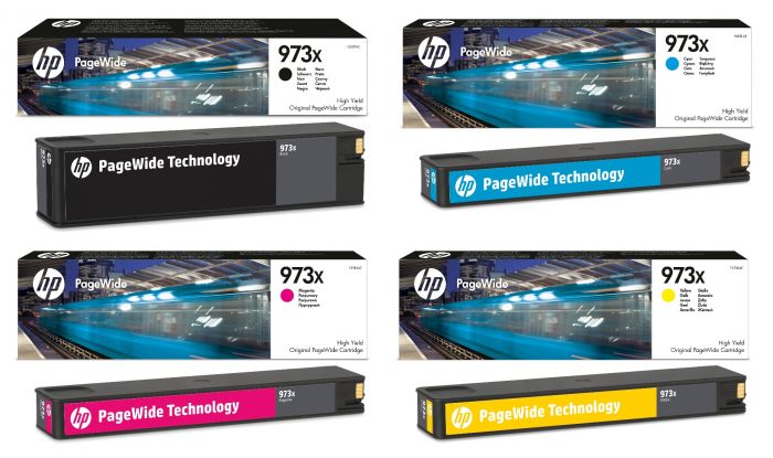 Original HP 973X CMYK Multipack High Capacity Ink Cartridges (L0S07AE / F6T81AE / F6T82AE / F6T83AE)