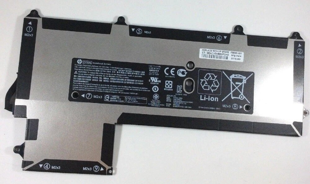 7.4V 21Wh Original OY06XL Laptop Battery compatible with  HP Elite x2 1011 G1 750550-001 HSTNN-DB6A 750335-2B1 0Y06XL OY06021XL