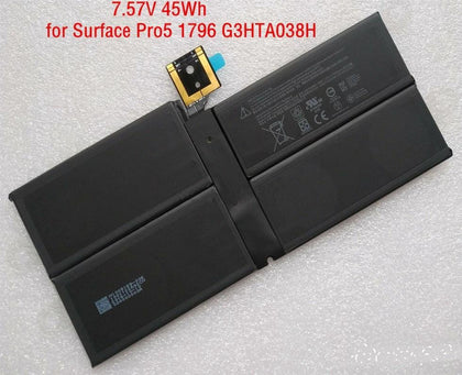 7.57V 45Wh 5940mAh G3HTA038H Laptop Battery for Microsoft Surface Pro 5 1796 Series Notebook DYNM02 21ICP4 52 108+1ICP4 45 114-2 Book Tablet