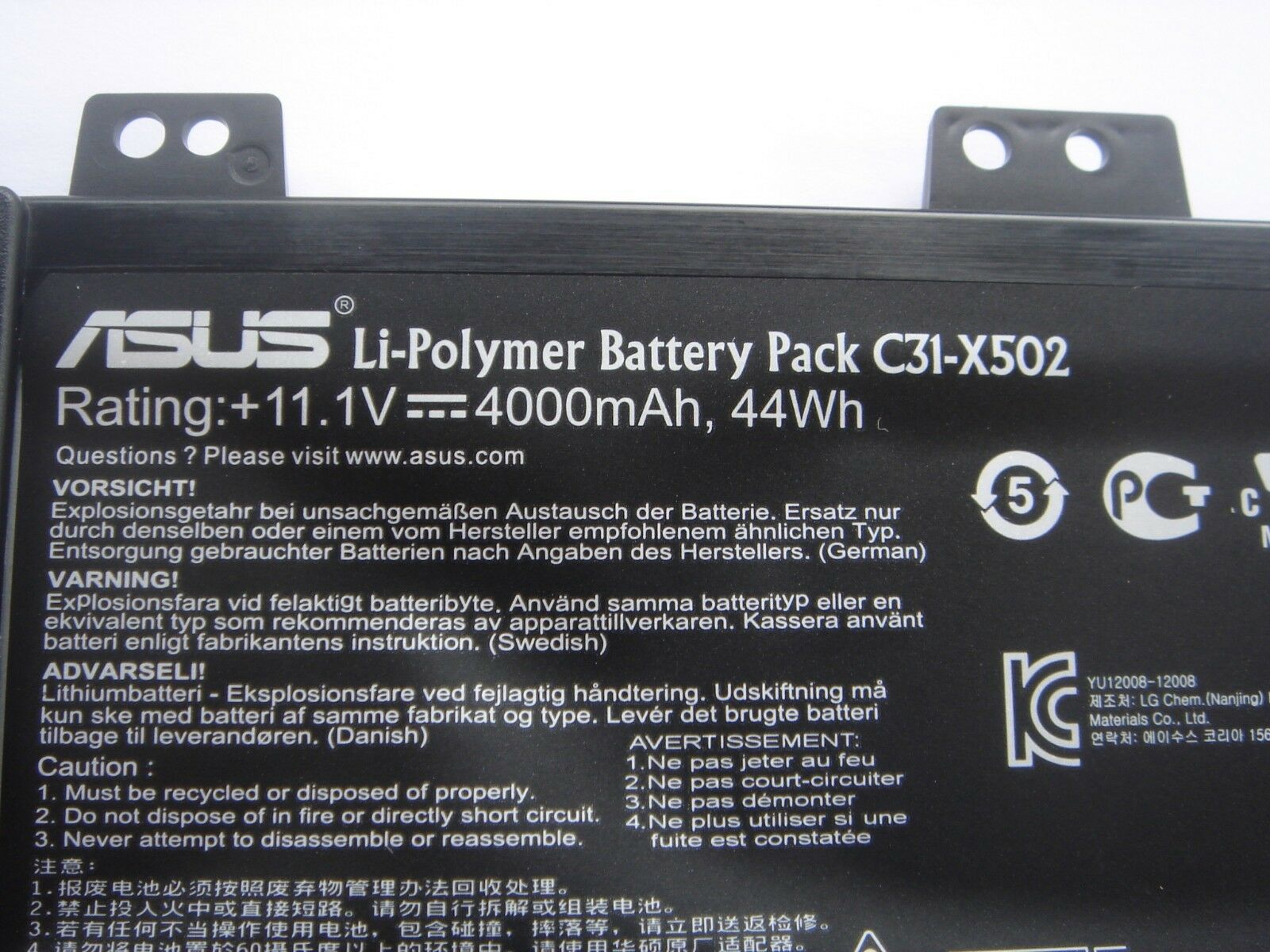 Original Asus C31-X502 battery For ASUS X502 X502C PU500C PU500CA, 0B200-00320300M Laptop Battery