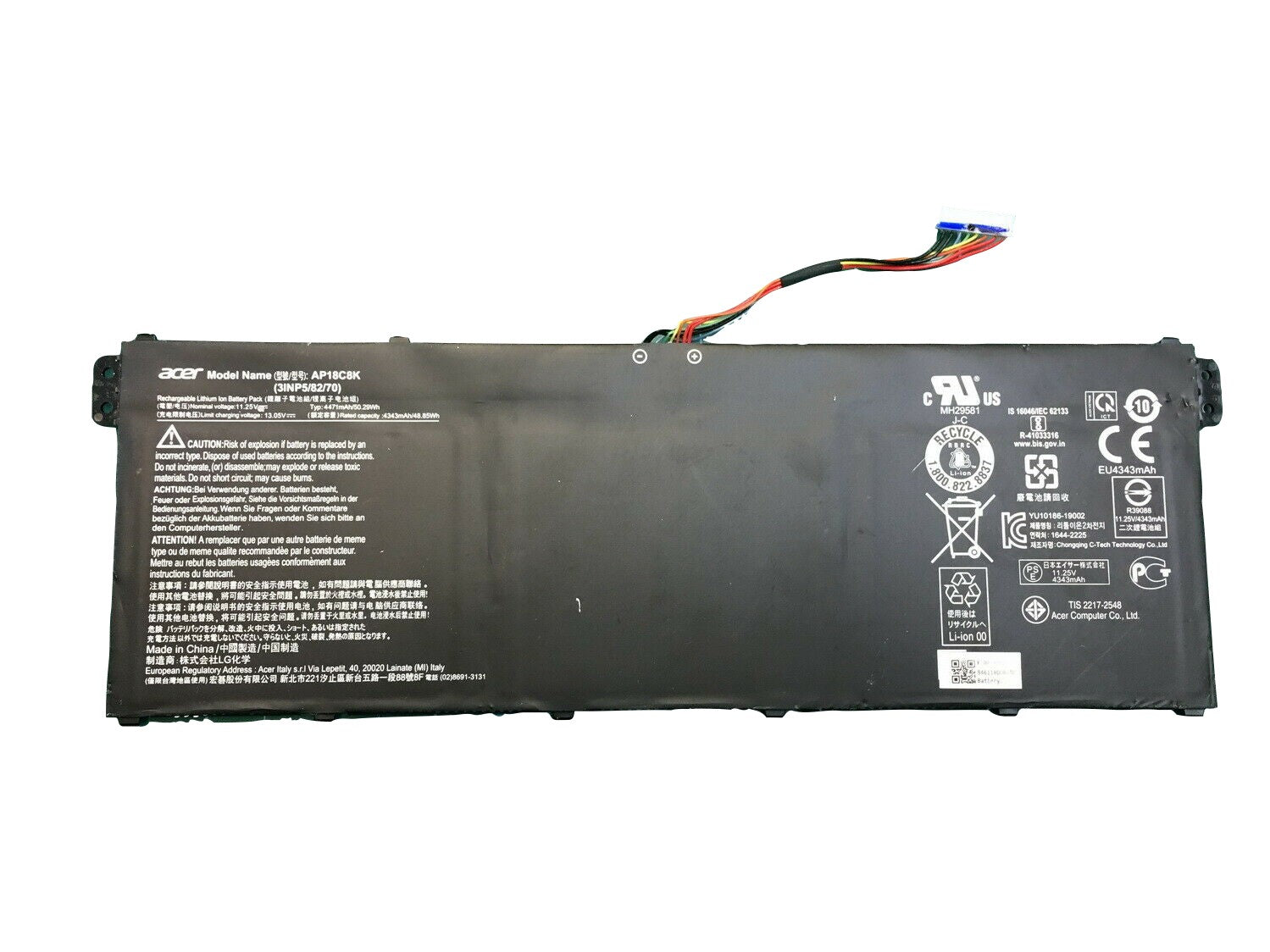 Genuine AP18C8K battery for Acer Chromebook Spin CP713-2W 5 slim A515-54 A515-43