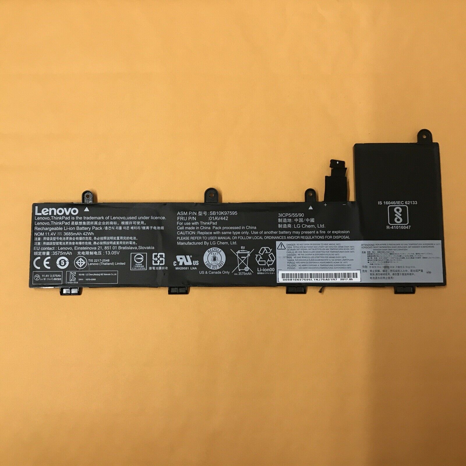 11.25V 42Wh 01AV443, 01AV442 original laptop battery for Lenovo Yoga 11e