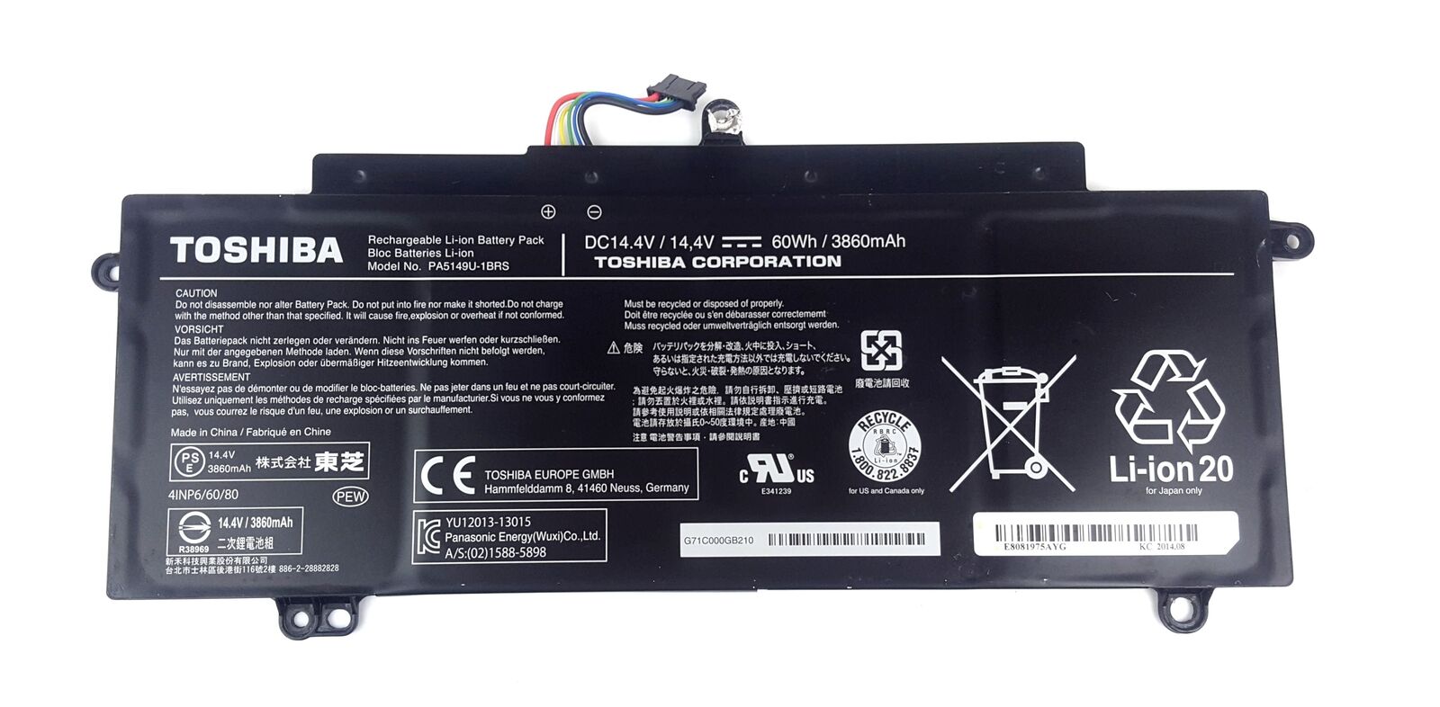 60Wh PA5149U-1BRS Laptop Battery For Toshiba Tecra Z50-A-12N, Tecra Z50-A-05Y Tecra Z40-A-164