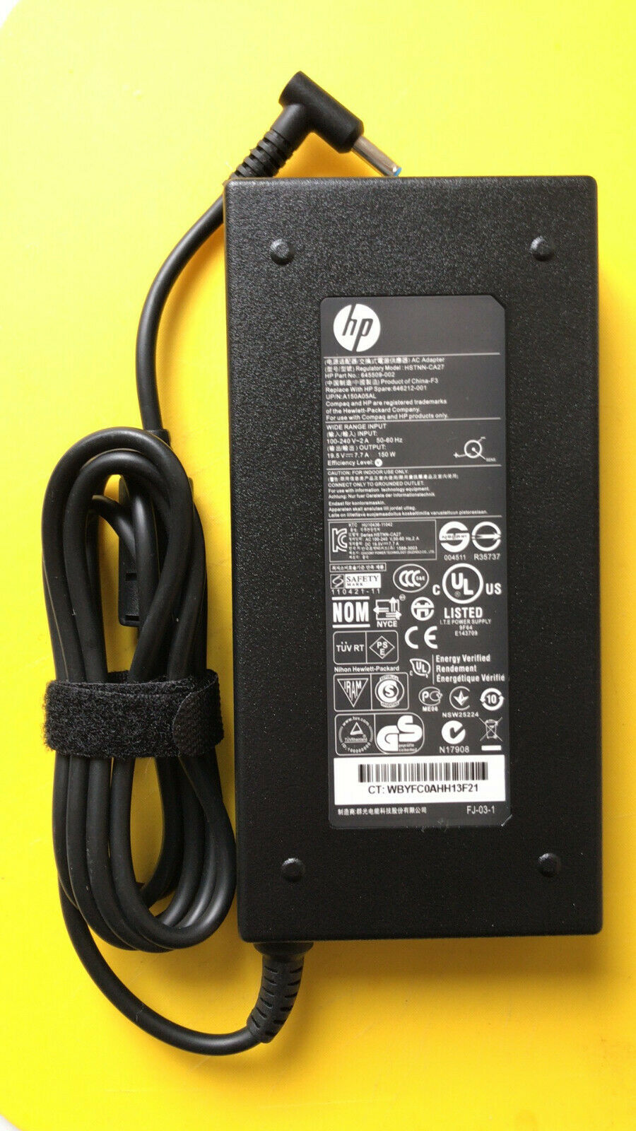 Original HP 150W 19.5V 7.7A AC Adapter Compatible for HP ZBook 15 G3, G4 HP ZBook Studio G3, G4 (4.5mm x 3.0mm)