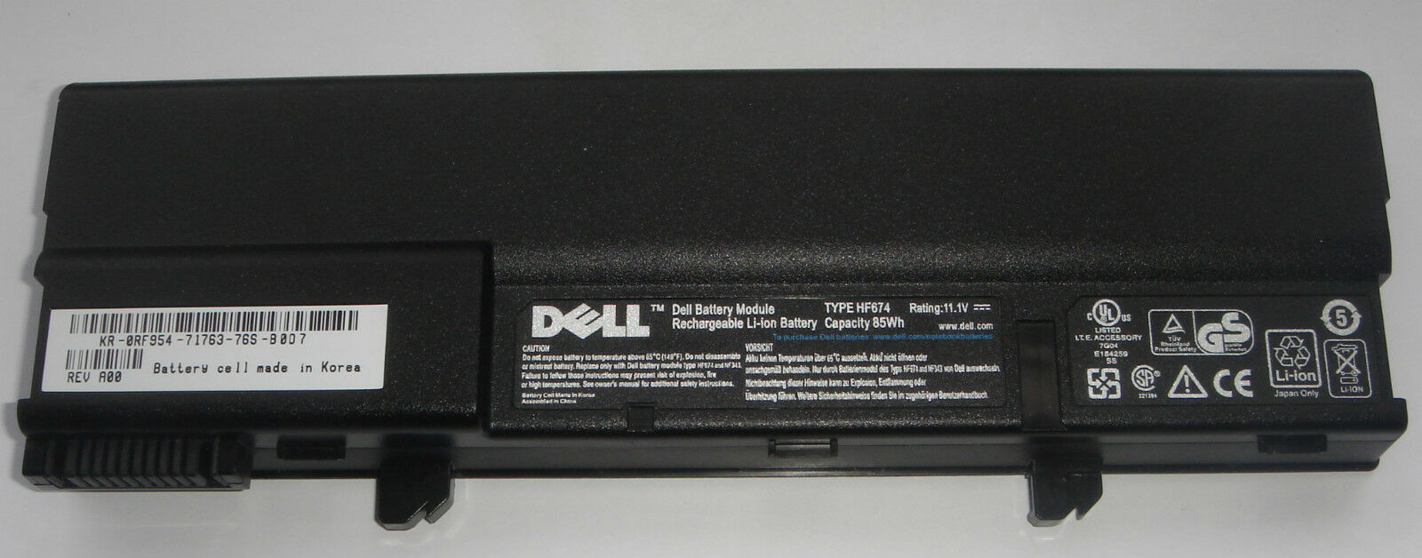 85Wh Original Dell  XPS M1210 Laptop Battery 9-cell - HF674